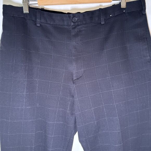 Uniqlo Smart Ankle Pants 2-Way Stretch Black Patterned 321-453395 | XL 36-39 - Picture 3 of 13